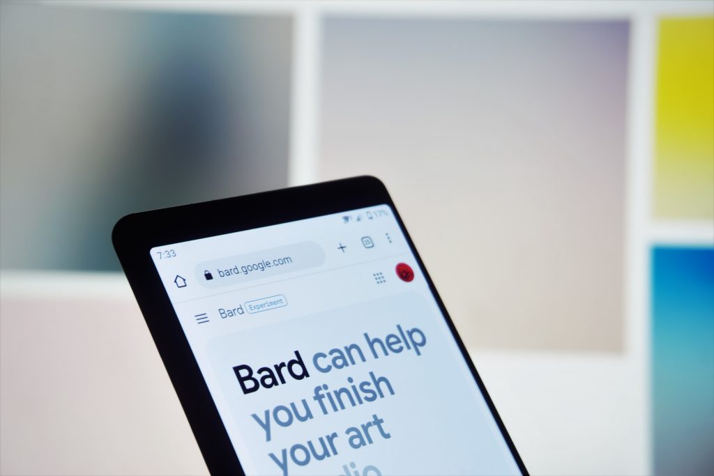 A screenshot of Google Bard on a tablet.