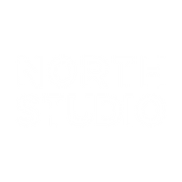 North Studio logo in white