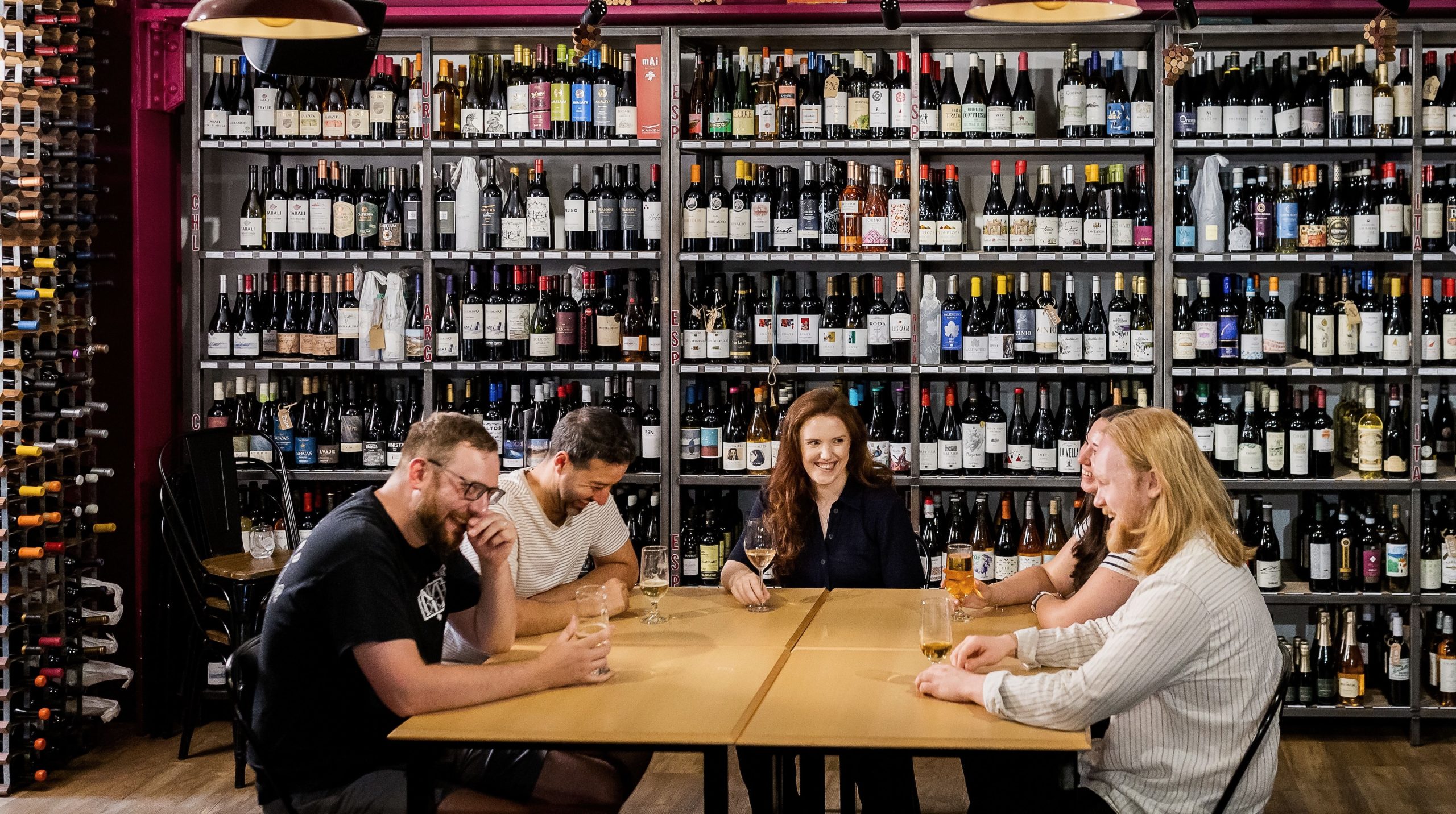 Wonder Agency team enjoying drinks at a company social