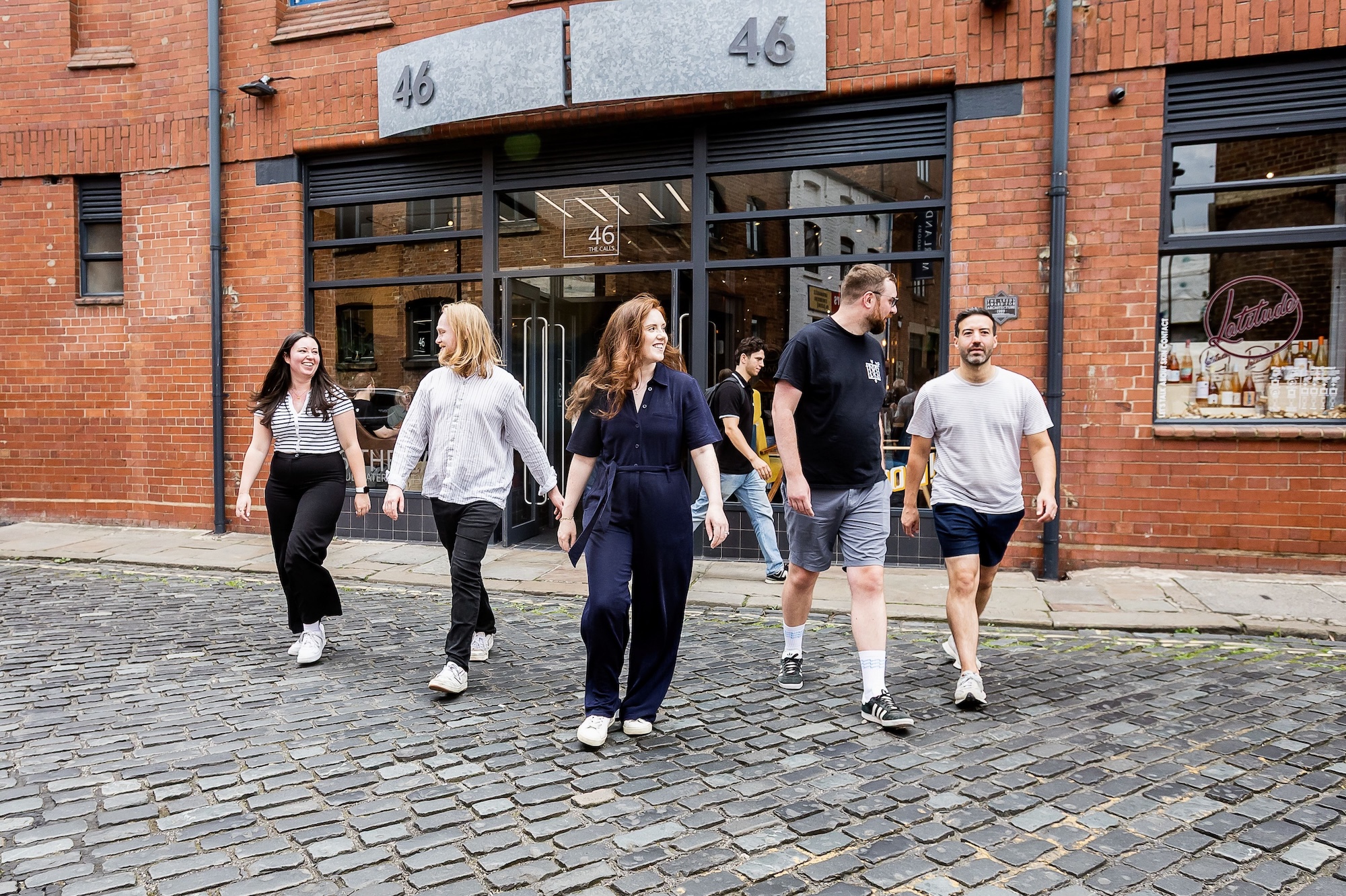 Wonder Agency team walking across the calls in leeds, experts in website development and data analytics